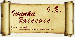 Ivanka Raičević vizit kartica